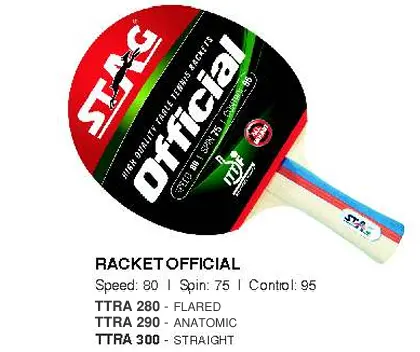 Table tennis racket offical